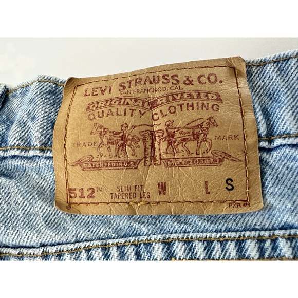 VTG Levi's 512 Jeans Womens 13 Short 28x28 Blue Tapered Leg High Rise Denim 90s - Picture 11 of 15